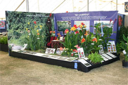 small to medium sized Exhibition Stand with exhibition banners 