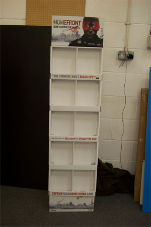games dvd cardboard stand