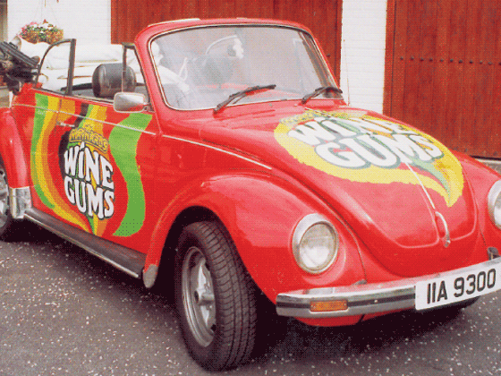 wine gums wrapped beetle