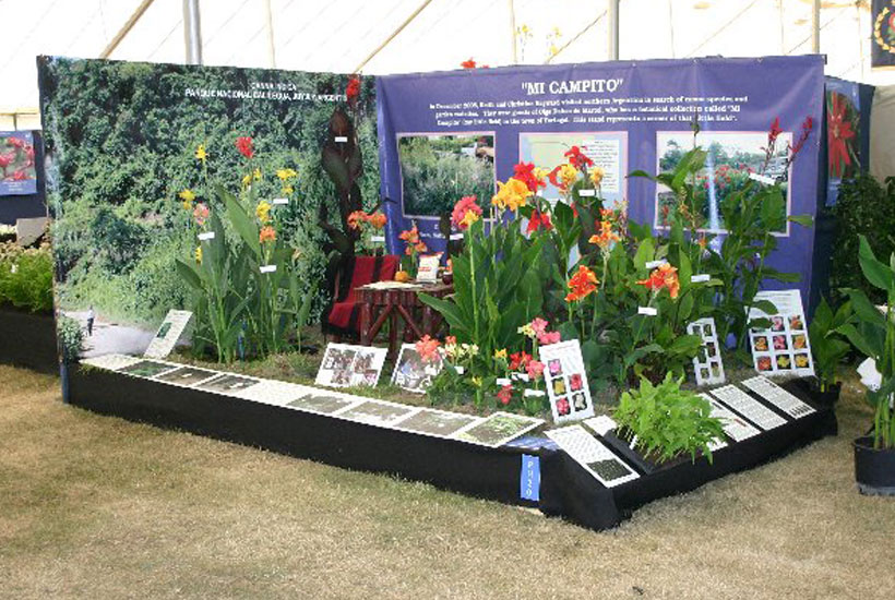 This is an example of an exhibition stand at a flower and garden exhibition